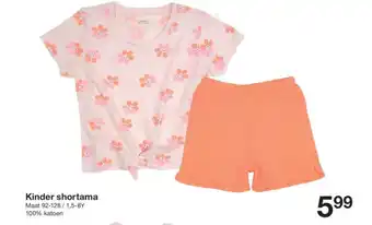 Zeeman Kinder shortama aanbieding