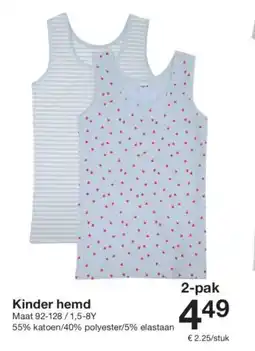 Zeeman Kinder hemd aanbieding