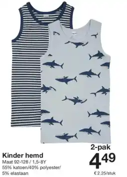 Zeeman Kinder hemd aanbieding