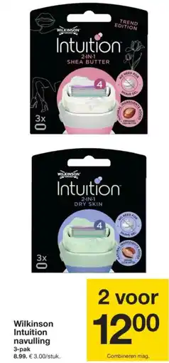 Zeeman Wilkinson Intuition navulling aanbieding