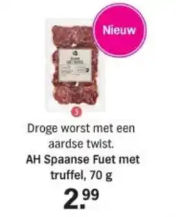 Albert Heijn AH Spaanse Fuet met truffel aanbieding
