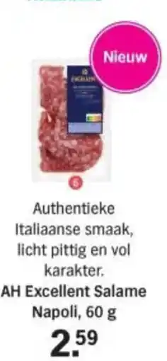 Albert Heijn AH Excellent Salame Napoli aanbieding