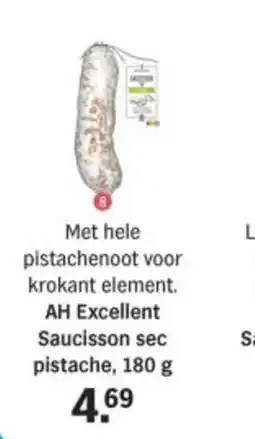 Albert Heijn AH Excellent Saucisson sec pistache aanbieding