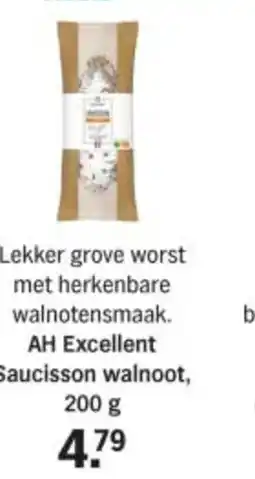 Albert Heijn AH Excellent Saucisson walnoot aanbieding