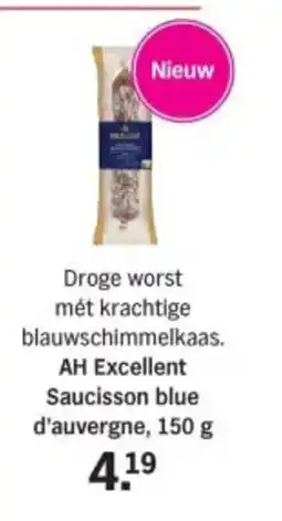 Albert Heijn AH Excellent Saucisson blue d'auvergne aanbieding