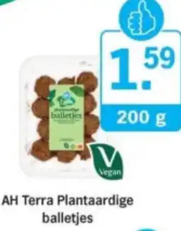 Albert Heijn AH Terra Plantaardige balletjes aanbieding