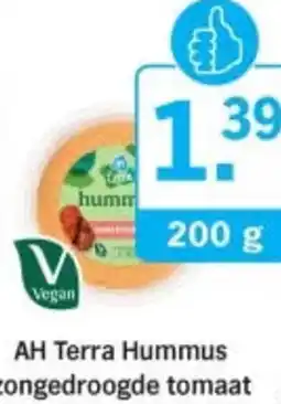 Albert Heijn AH Terra Hummus zongedroogde tomaat aanbieding