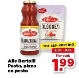 PLUS Alle Bertolli pesto, pizza en pesto aanbieding