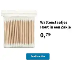 Plein.nl Wattenstaafjes Hout in een Zakje aanbieding