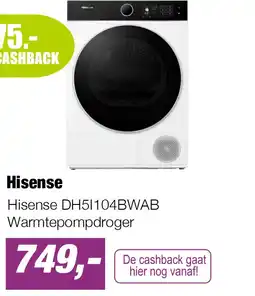 EP Hisense DH5I104BWAB Warmtepompdroger aanbieding