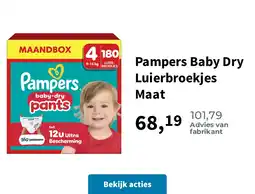 Plein.nl Pampers Baby Dry Luierbroekjes Maat aanbieding
