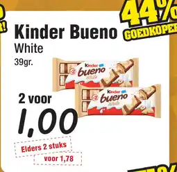 Budget Food Kinder Bueno White aanbieding