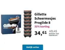 Plein.nl Gillette Scheermesjes Proglide 8 aanbieding