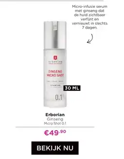 ICI Paris XL Erborian ginseng micro shot 0.1 aanbieding