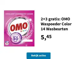 Plein.nl 2+3 gratis: OMO Waspoeder Color 14 Wasbeurten aanbieding