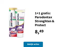 Plein.nl 1+1 gratis: Parodontax Strenghten & Protect aanbieding