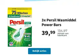 Plein.nl 3x Persil Wasmiddel Power Bars aanbieding