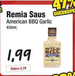 Budget Food Remia Saus American BBQ Garlic aanbieding