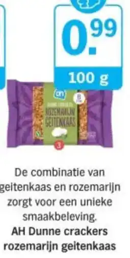 Albert Heijn AH Dunne crackers rozemarijn geitenkaas aanbieding