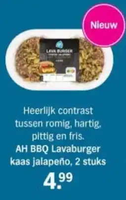 Albert Heijn AH BBQ Lavaburger kaas jalapeño aanbieding
