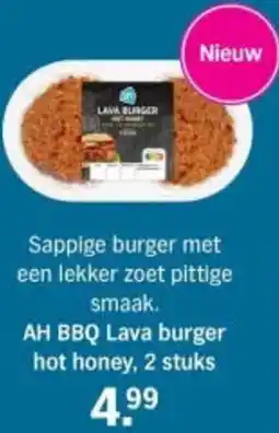 Albert Heijn AH BBQ Lava burger hot honey aanbieding