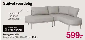 Karwei Loungeset Mila aanbieding