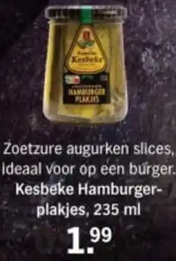 Albert Heijn Kesbeke Hamburger Plakjes aanbieding