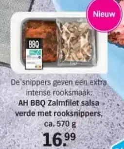 Albert Heijn AH BBQ Zalmfilet salsa verde met rooksnippers aanbieding