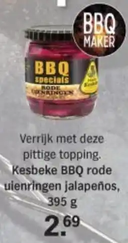 Albert Heijn Kesbeke BBQ rode uienringen jalapeños aanbieding