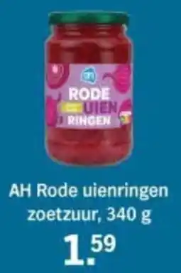 Albert Heijn AH Rode uienringen zoetzuur aanbieding