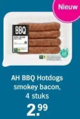 Albert Heijn AH BBQ Hotdogs smokey bacon aanbieding