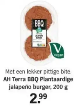 Albert Heijn AH Terra BBQ Plantaardige jalapeño burger aanbieding
