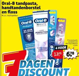 Kruidvat Oral-B tandpasta, handtandenborstel en floss aanbieding