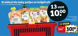 Kruidvat Kruidvat bio baby potjes en knijpfruit aanbieding