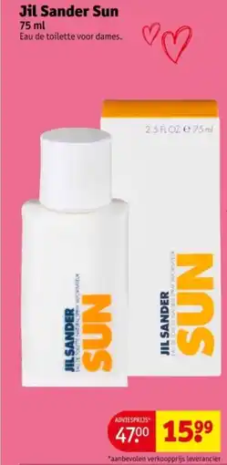 Kruidvat Jil Sander Sun aanbieding