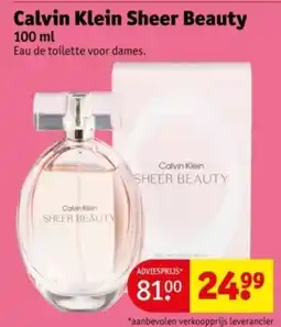 Kruidvat Calvin Klein Sheer Beauty aanbieding