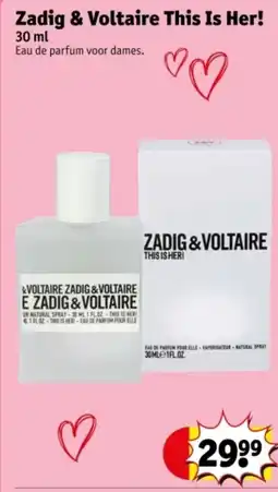 Kruidvat Zadig & Voltaire This Is Her! aanbieding
