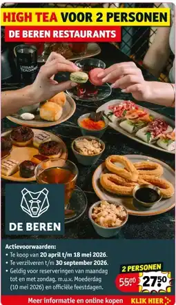 Kruidvat De Beren Restaurants aanbieding