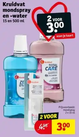 Kruidvat Kruidvat Mondspray en Water aanbieding