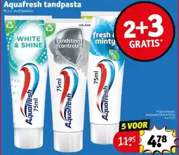 Kruidvat Aquafresh tandpasta aanbieding