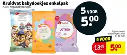 Kruidvat Kruidvat Babydoekjes Enkelpak aanbieding