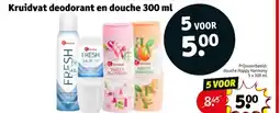 Kruidvat Kruidvat deodorant en douche aanbieding