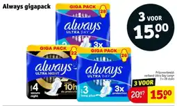 Kruidvat Always Gigapack aanbieding