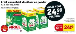 Kruidvat Ariel Wasmiddel Vloeibaar en Poeder aanbieding