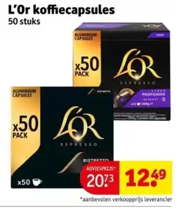 Kruidvat L'Or Koffiecapsules aanbieding