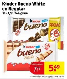 Kruidvat Kinder Bueno White en Regular aanbieding
