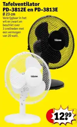 Kruidvat Tristar Tafelventilator PD-3812E en PD-3813E aanbieding