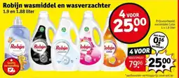 Kruidvat Robijn Wasmiddel en Wasverzachter aanbieding