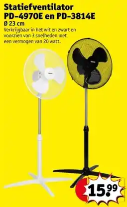 Kruidvat Statiefventilator PD-4970E en PD-3814E aanbieding