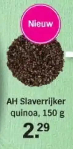 Albert Heijn AH Slaverrijker quinoa aanbieding